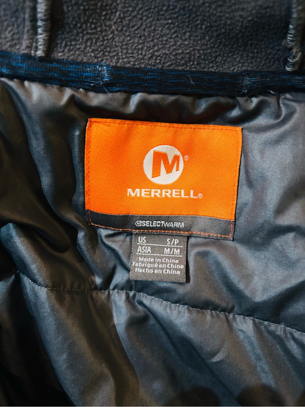 Merrell Women's Gray and Black Quilted Hybrid Hooded Jacket - Picture 5 of 5